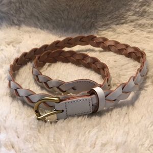 FOSSIL braided Belt 100% leather